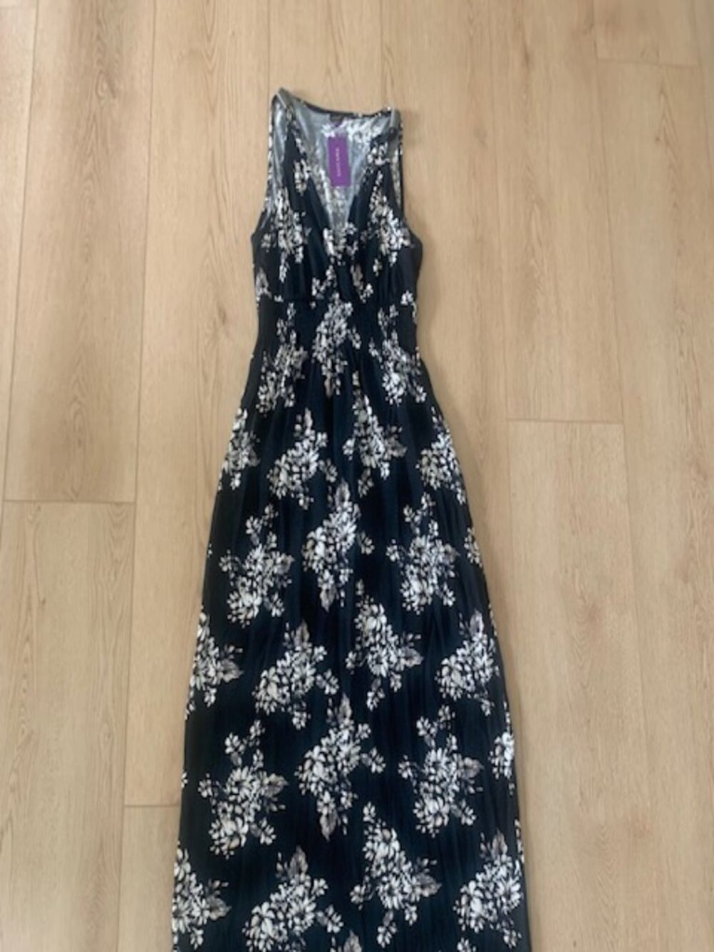LASCANA NWT Black & White Floral Maxi Dress Size 8 Boho Resort - Picture 2 of 10
